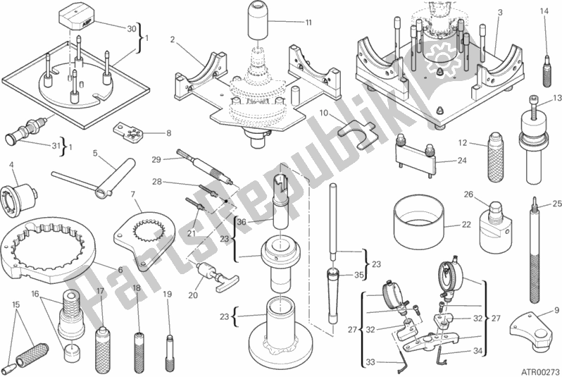 Alle onderdelen voor de 01a - Werkplaatsgereedschap van de Ducati Superbike Panigale R USA 1199 2016